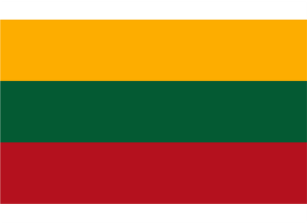 Lithuania Courtesy Flag Polyester 45 x 30cm