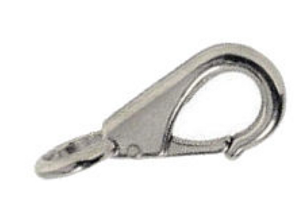 Kong Fixed Eye Boat Snap - Nickel Plated Brass or Stainless Steel - 4 Sizes