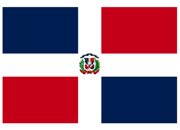 Dominican Republic Courtesy Flag Polyester 45 x 30cms