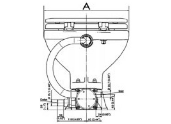 Ocean Electric Standard Compact Toilet 12/24V