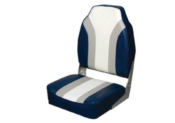 Waveline Highback Folding Seat Grey/Blue/White -In Stock