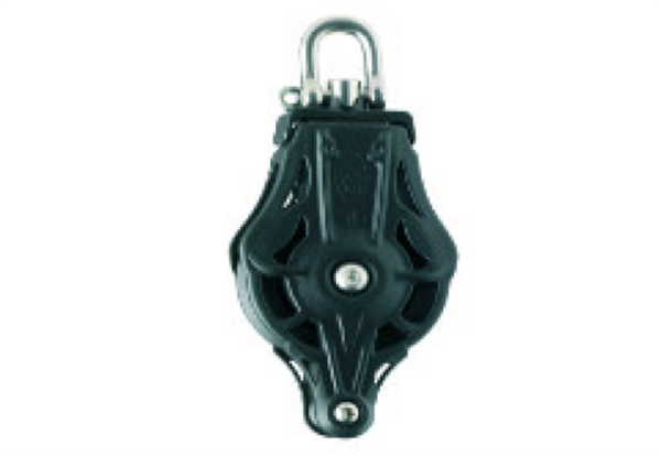 Wichard 55mm Single Block with Swivel Head & Becket - Plain or Ball Bearing