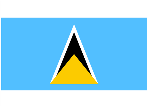 St Lucia Courtesy Flag Polyester 45 x 30cm