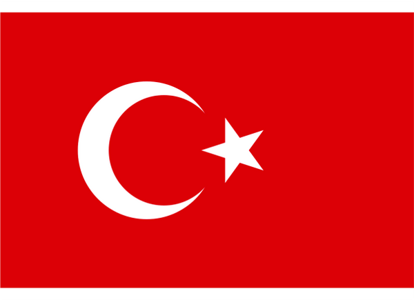 Turkey Courtesy Flag Polyester 45 x 30cm