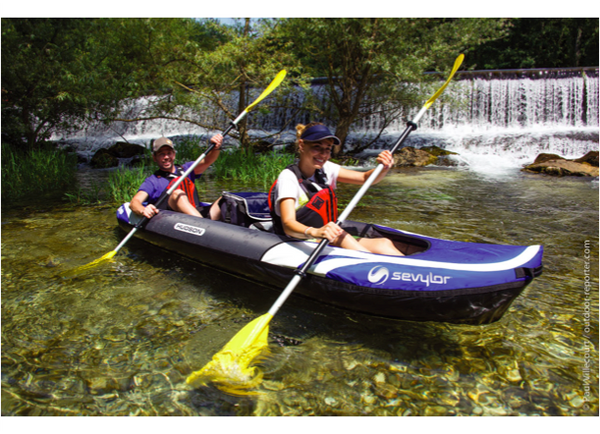 Sevylor Hudson Inflatable Kayak - 2023 Model - 2 + 1 Pesons