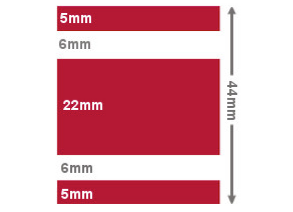 PSP Colour Strip Tape 44mm Wide - Various Colours