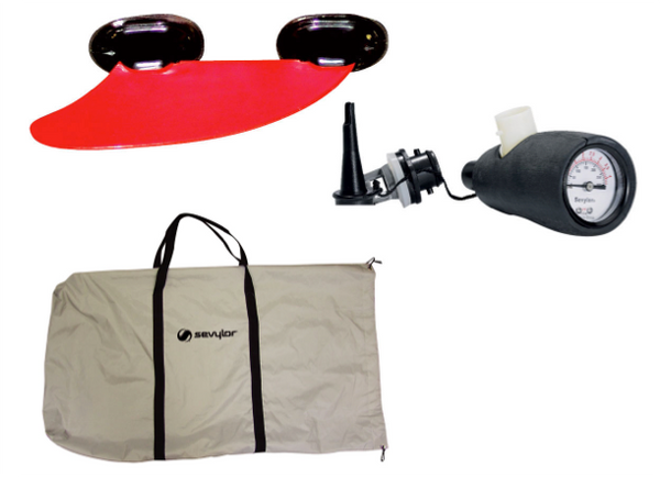 Sevylor Hudson Inflatable Kayak with 2 x Bravo KC Compact Paddles & Bravo 4 Pump - 2 + 1 Persons - New 2024 Model