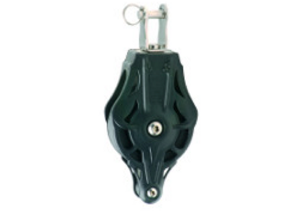 Wichard 55mm Single Block with Swivel Clevis & Becket - Plain or Ball Bearing