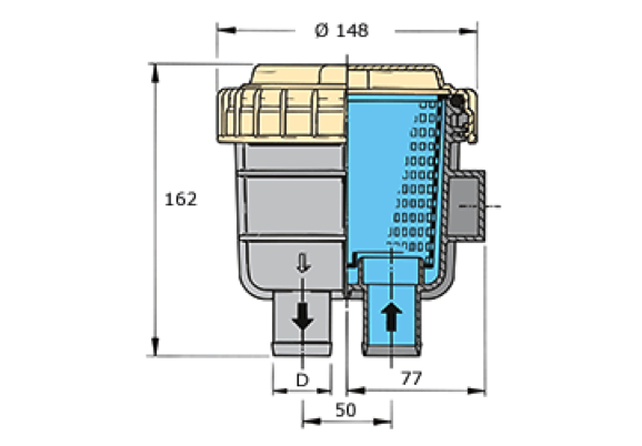 Vetus Type FTR330 Cooling Water Strainer
