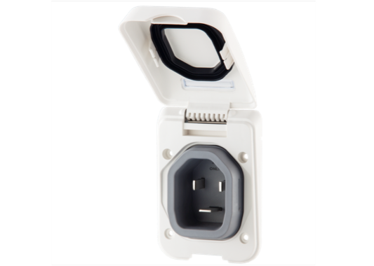 SmartPlug 16 Amp - Non-Metallic Inlet w/ White Cover Assembly