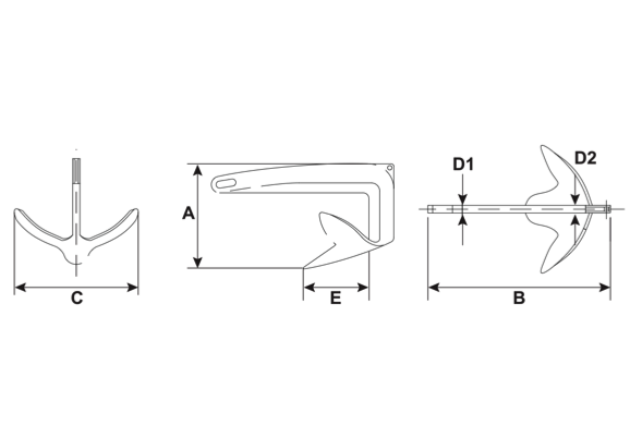 Lewmar Claw Anchor Galvanised