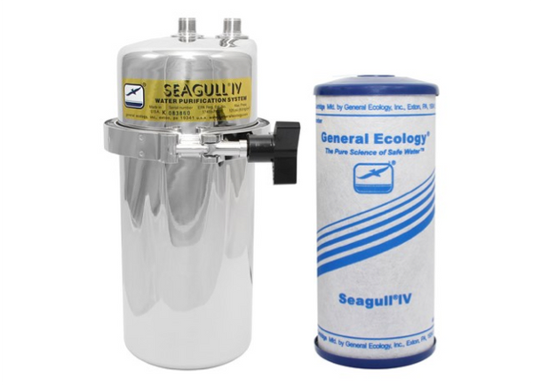 Seagull X-2KB (R) IV Basic SS DIN Fittings - No Tubing - Water Purifier
