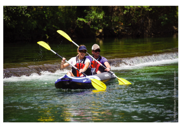 Sevylor Hudson Inflatable Kayak with 2 x Bravo KC Compact Paddles & Bravo 4 Pump - 2 + 1 Persons - New 2024 Model