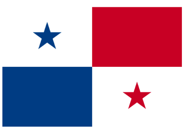 Panama Courtesy Flag Polyester 45 x 30cm