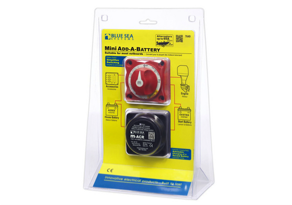 Blue Sea Dual Circuit Plus Battery Switch and Mini Automatic Charging Relay