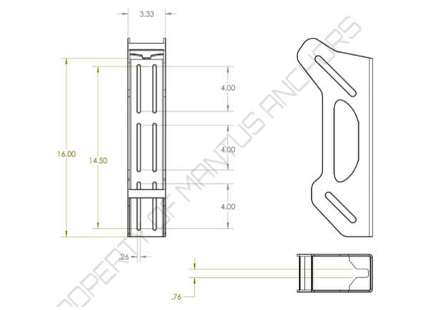 Mantus Stern Anchor Bracket