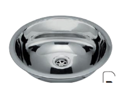 Stainless Steel Round Sink - 510mm x 395mm