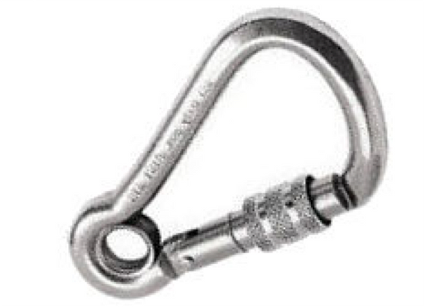 Kong Carbine Hook Carabiner Asymmetric with Eye and Screw Lock - 3 Sizes