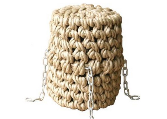 Natural Rope Fender Long Button Manilla - 10' x 14" ( 25,5 x 35.5cm )