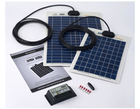 PV Logic Flexi Solar Panel Kit 30 Watt with 10 Amp Charge Controller - 1 x 10 & 20Watt Panel