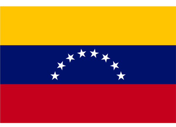Venezuela Courtesy Flag Polyester 45 x 30cm