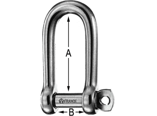 Wichard Stainless Steel Self-Locking Long Shackle - All Sizes
