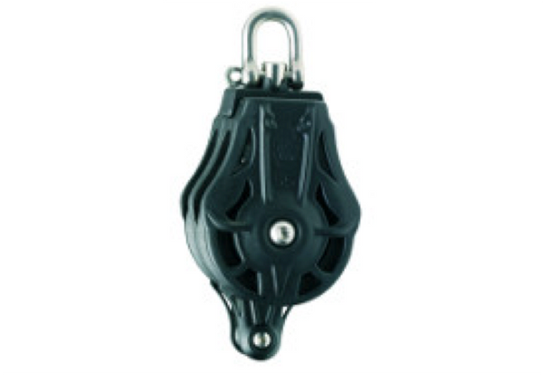 Wichard 55mm Double Block with Swivel Head & Becket - Plain or Ball Bearing