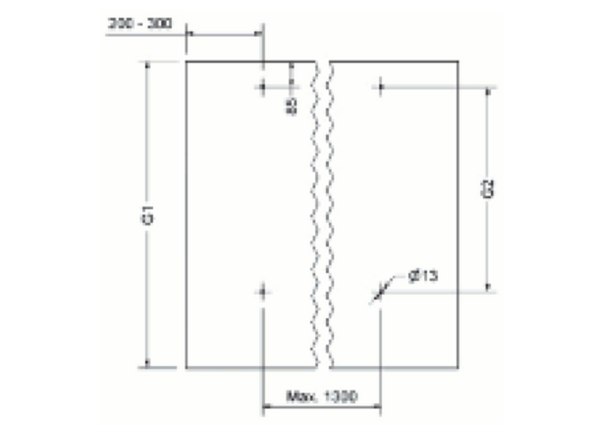 Blue Wave Glass Roof Fittings - 3 Sizes