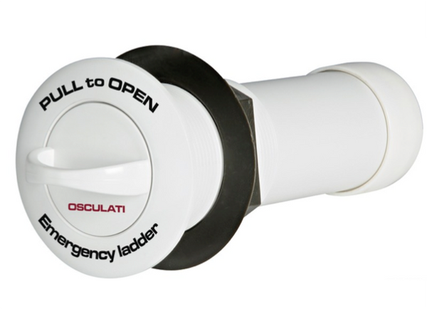 Osculati Recessed 3 - Step Emergency Ladder - Backnut Fixing