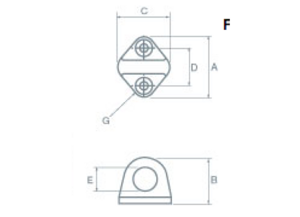 YS Alloy Fender Eye - 2 Fixings