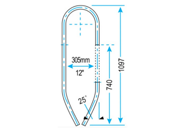 Lewmar Enguard Guardrail Straight Starboard