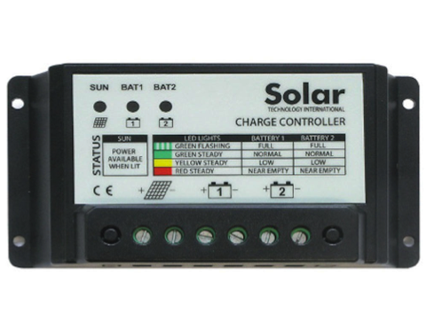10A Solar Panel Dual Battery Charge Controller