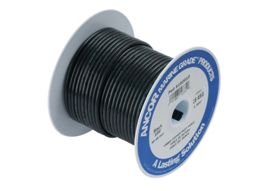 Tinned Electrical Cable Single Core - 4 AWG - 30 or 75M - 2 Colours