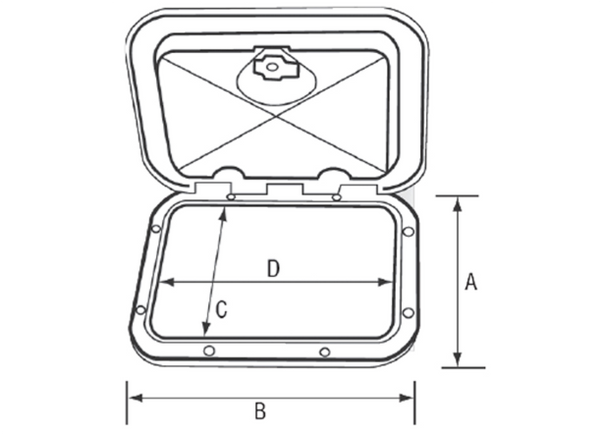 Nuova Rade Large Classic Hatch White 355 x 600mm