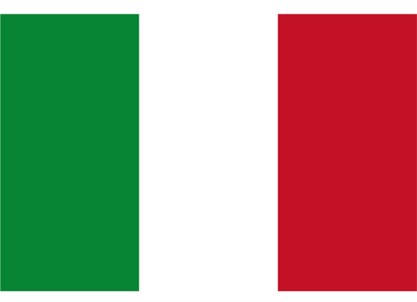 Italy Courtesy Flag Polyester 45 x 30cm