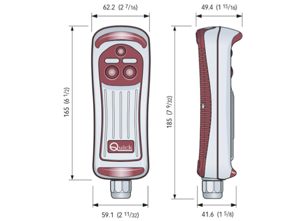Quick Windlass Handheld Remote 2 Buttons Up/Down HRC1002