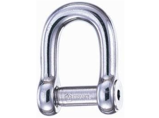 Wichard Stainless Steel Self-Locking D Shackle Allen Head Pin - All Sizes