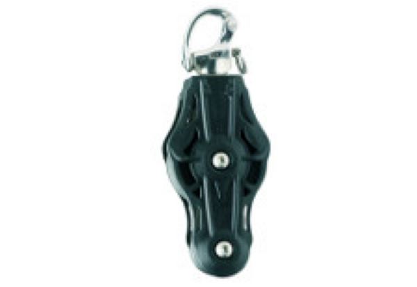 Wichard 45mm Fiddle Block with Swivel & Snap Shackle - Plain or Ball Bearing