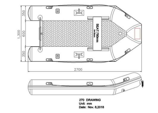 Seago Go Lite 270 Inflatable Tender - New 2025 Model - In Stock