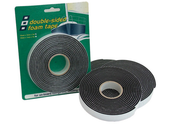 PSP Vinyl Foam Double Sided Adhesive Tape - Black - 3 Sizes