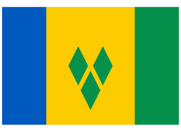 St Vincent & Grenadine Courtesy Flag Polyester 45 x 30cm