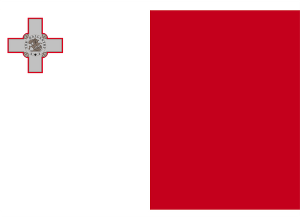 Malta Courtesy Flag Polyester 45 x 30cm