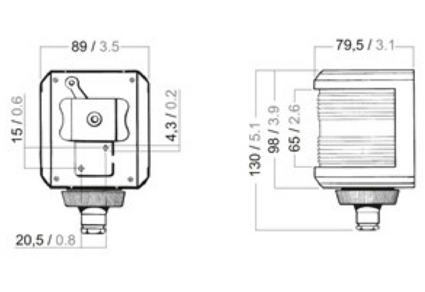 Aqua Signal Series 40-12V Masthead Navigation Light