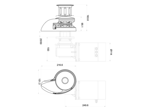 Ital Smart Plus Windlass 1000 with Drum 12V 10mm Chain