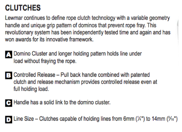 Lewmar DC1 Rope Clutch Single - 3 Rope Size Options