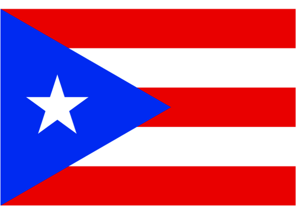Puerto Rica Courtesy Flag  Polyester 45 x 30cm