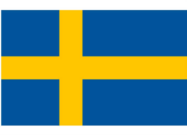 Sweden Courtesy Flag Polyester 45 x 30cm