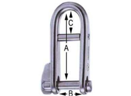 Wichard HR Stainless Steel Key Pin Shackles with Bar