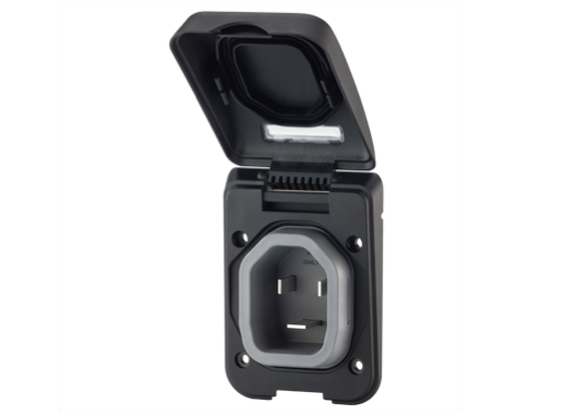 SmartPlug 16 Amp - Non-Metallic Inlet w/ Black Cover Assembly