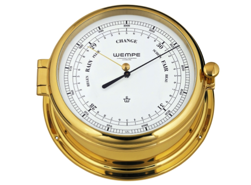 Wempe Admiral II Series Barometer 185mm - Brass Case